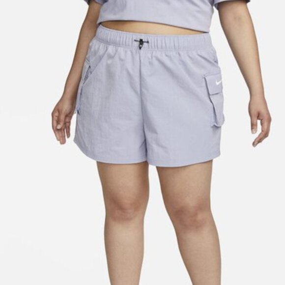 NWT Nike Sportswear Women's Woven High-Rise Shorts (Plus Size) Lilac - Picture 1 of 7